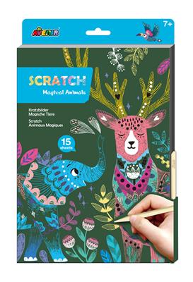 Avenir Scratch: ART BOOK A4 / Animaux Magiques, 15 pages, 7+